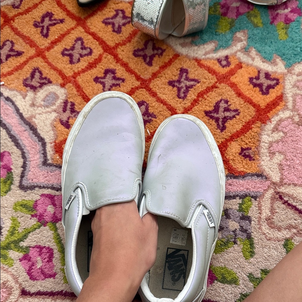 Vans iridescent White Slip-On Shoes